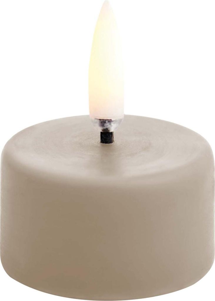 Uyuni Lighting LED Teelicht 400 SANDSTONE taupe | Ø4x2,5cm