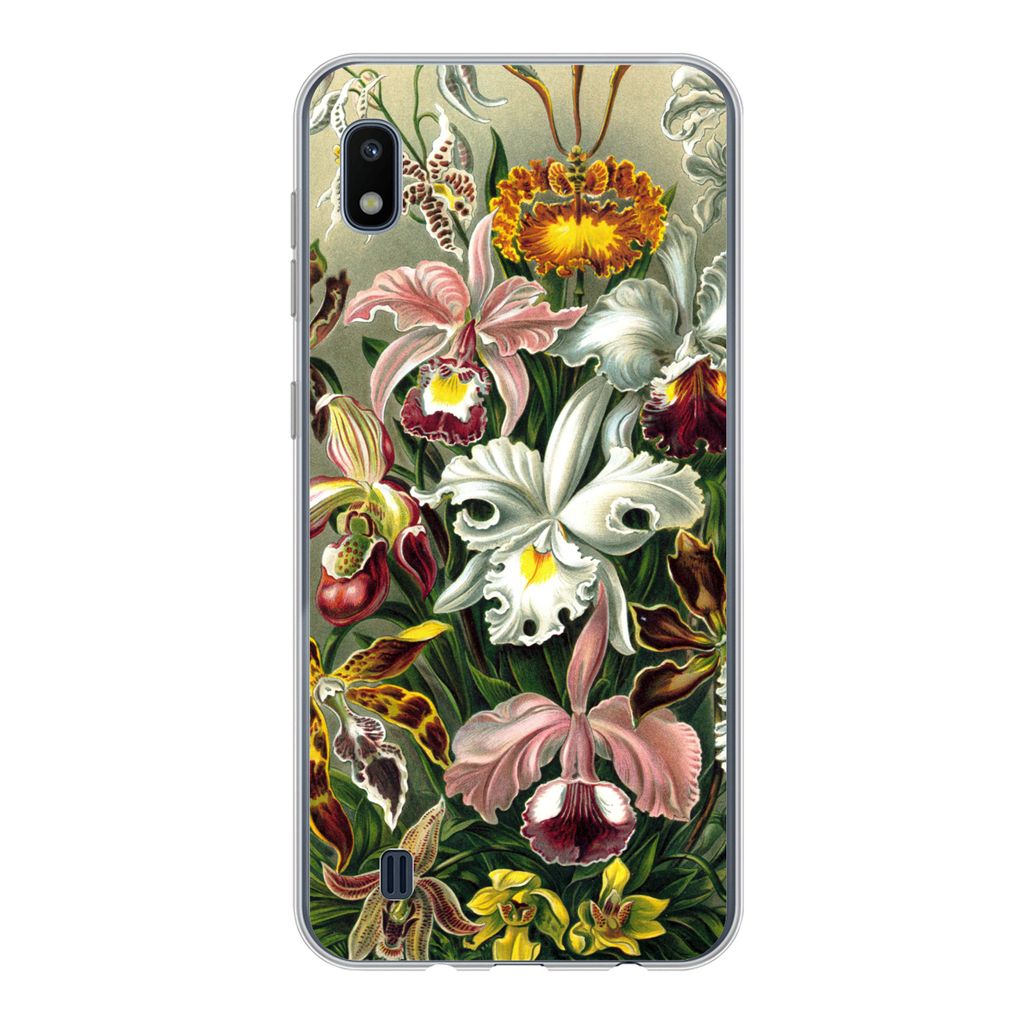 MuchoWow Handyhülle Schutzhülle Hülle für Samsung Galaxy A10 Orchidee - Haeckel - Kunst Silikon Softcase Handy Hülle - Schutzhülle