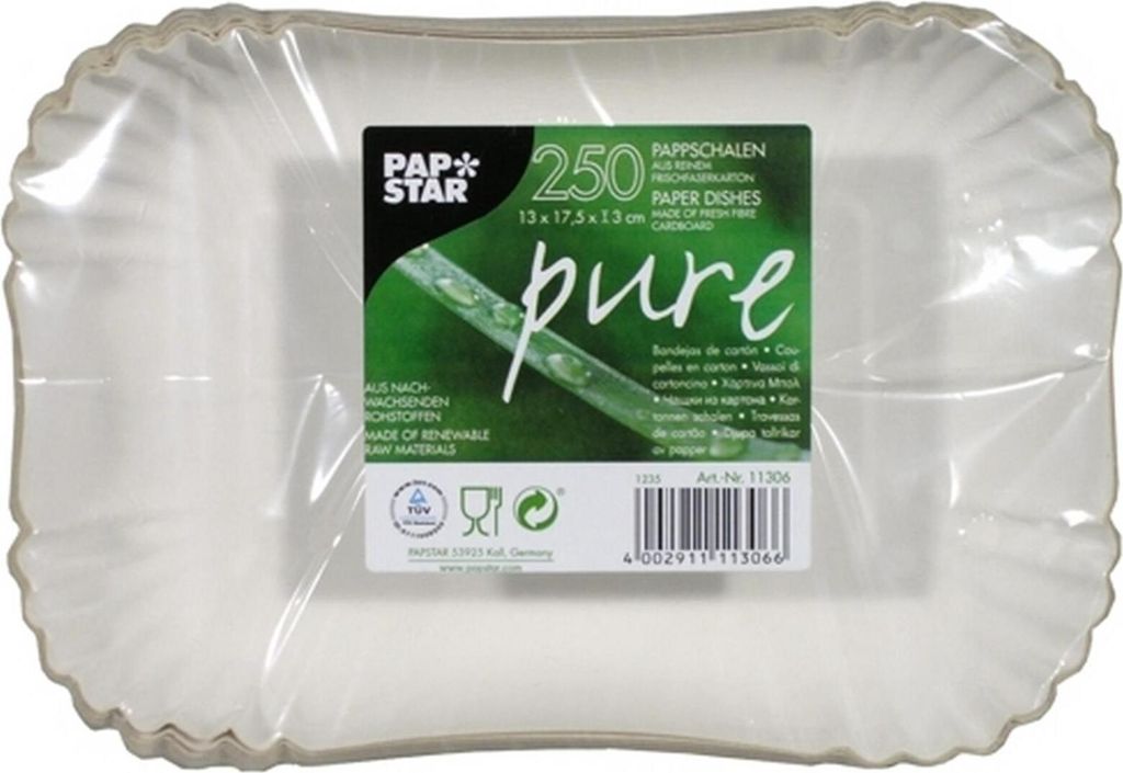 PAPSTAR Pommes-Schale "pure" Maße: 130 x 175 x 30 mm weiß Produktbild 