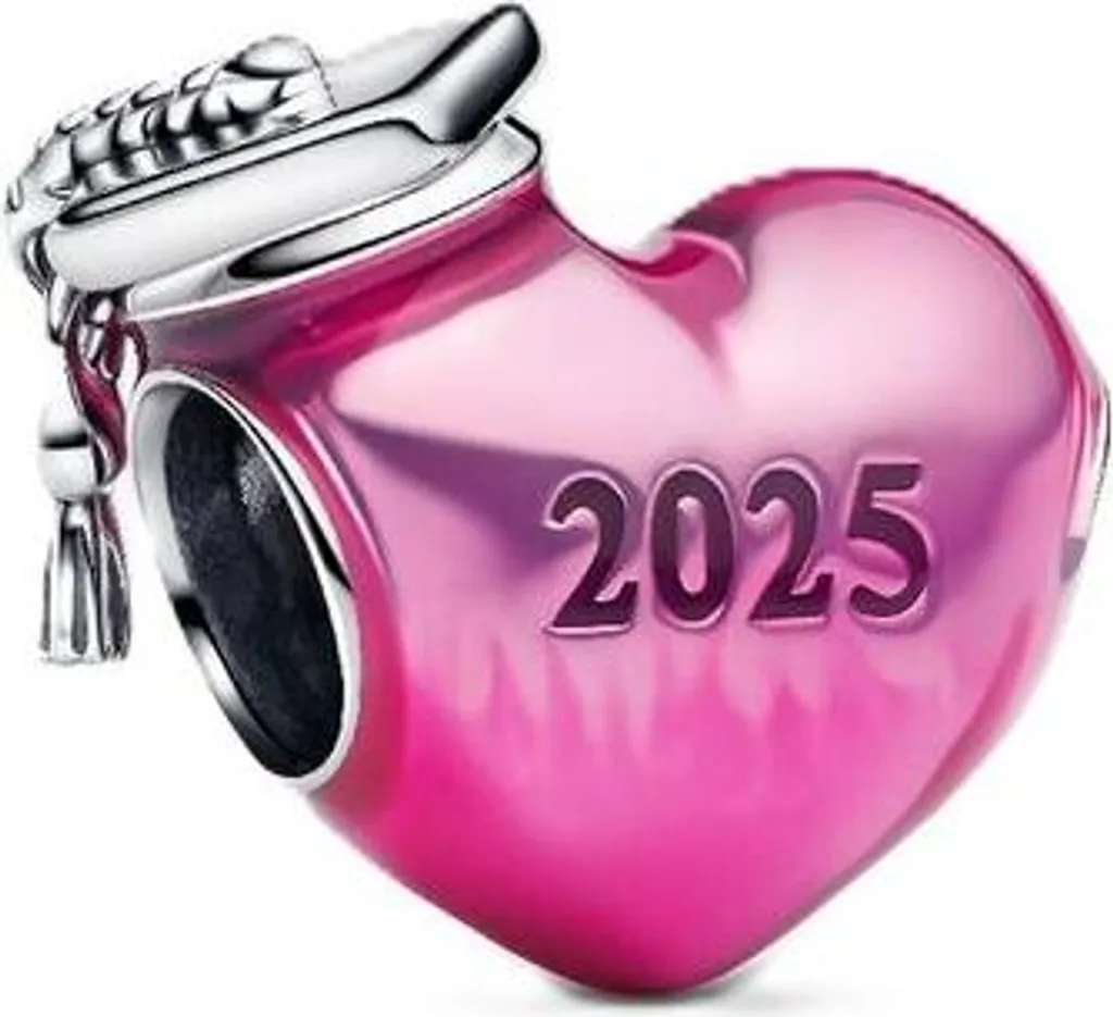 Perle de Verre Rose Pandora 793788C01 en Argent et Murano Brillant