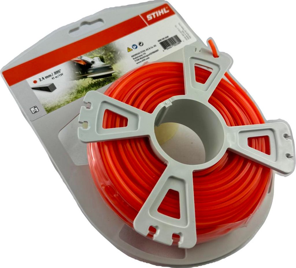 Product packaging for STIHL trimmer line.