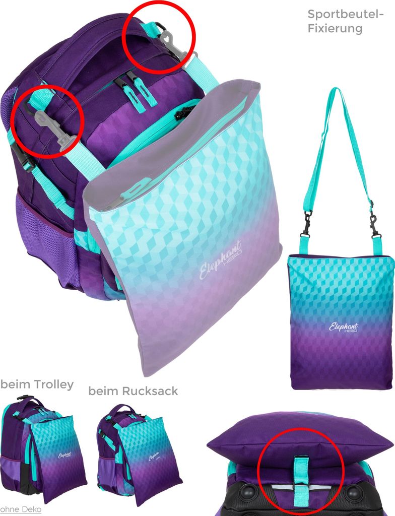 Turnbeutel Kinder Elephant Hero Signature Attach Bag Produktbild 6