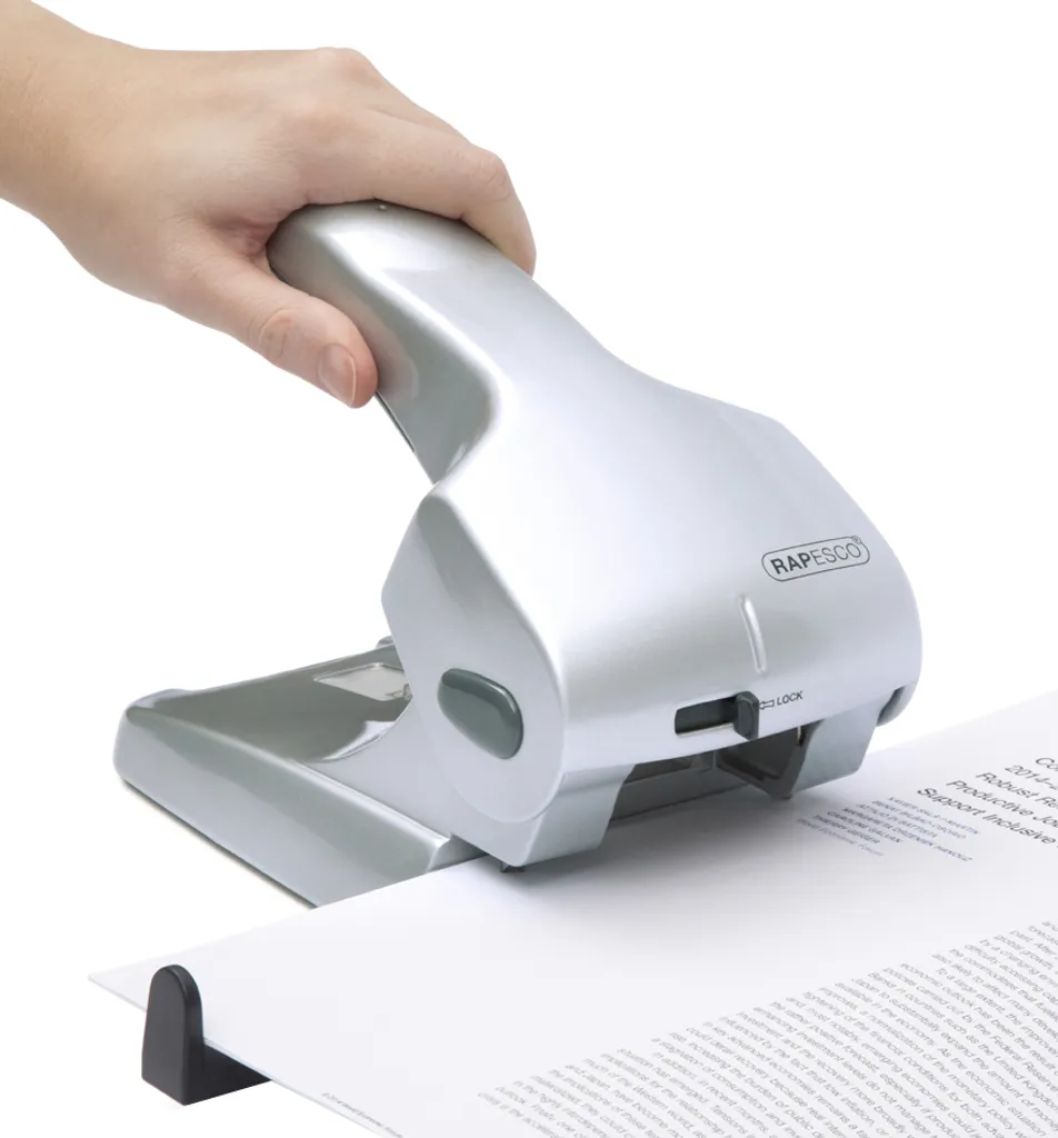 Rapesco 1383 Locher Zero-65 Bianco | Perforatrice Professionale 65 Fogli