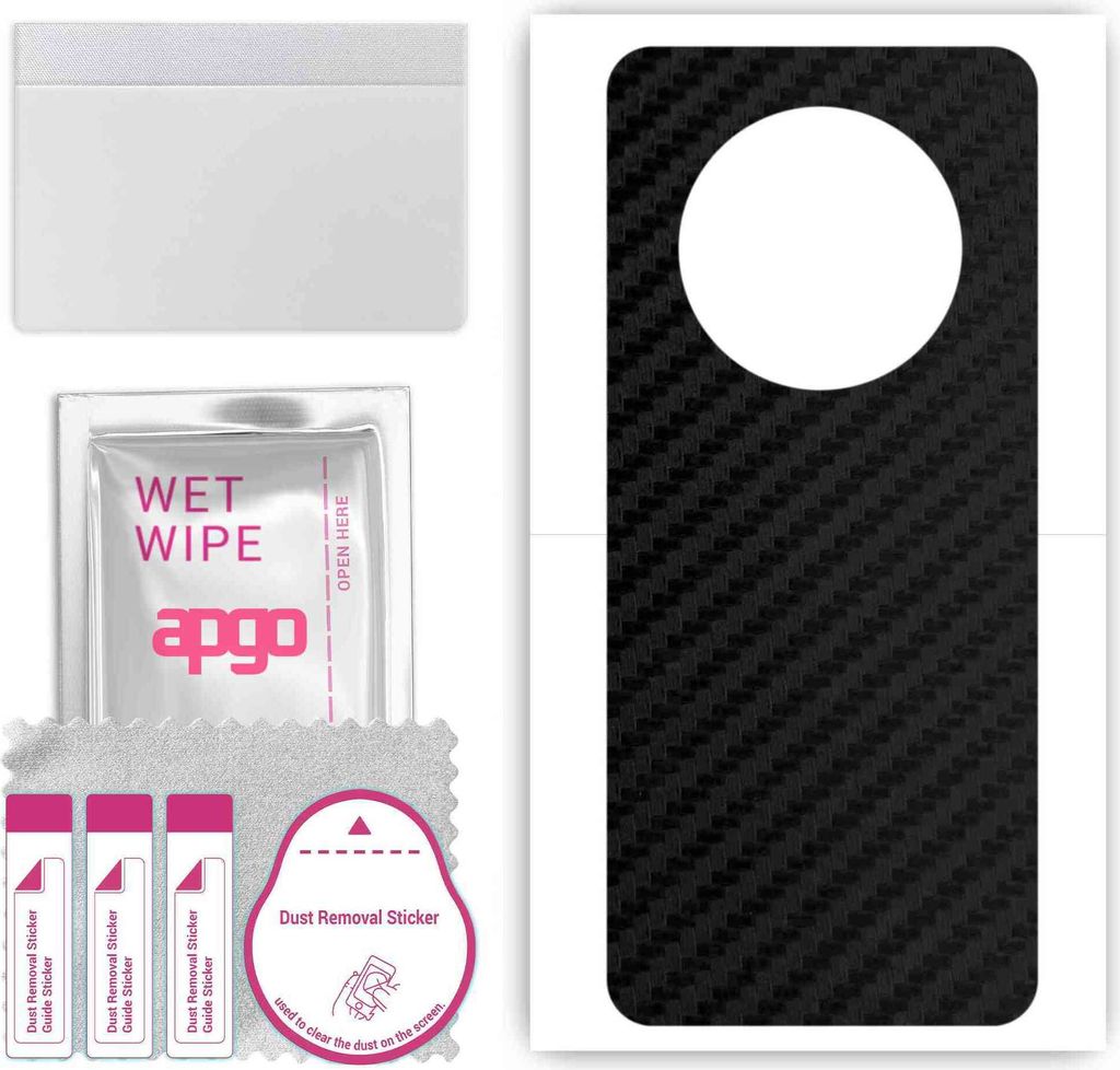 apgo Rückseite Schutzfolie, Skin, kompatibel mit ZTE Voyage 40, Hinten Displayschutzfolie aus Vinylfolie, kratzfest, einfache Montage - Schwarzer ...