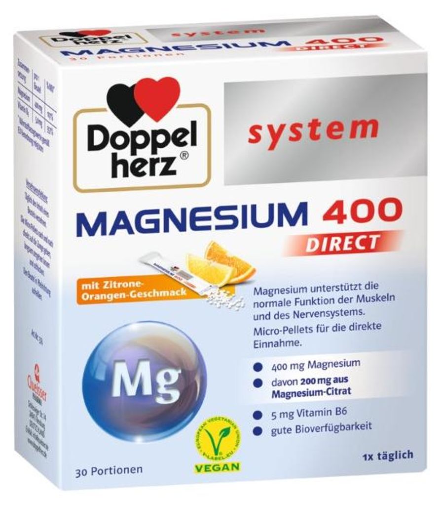 Doppelherz Magnesium 400 Direct system pastilles 30 pc Image du produit 