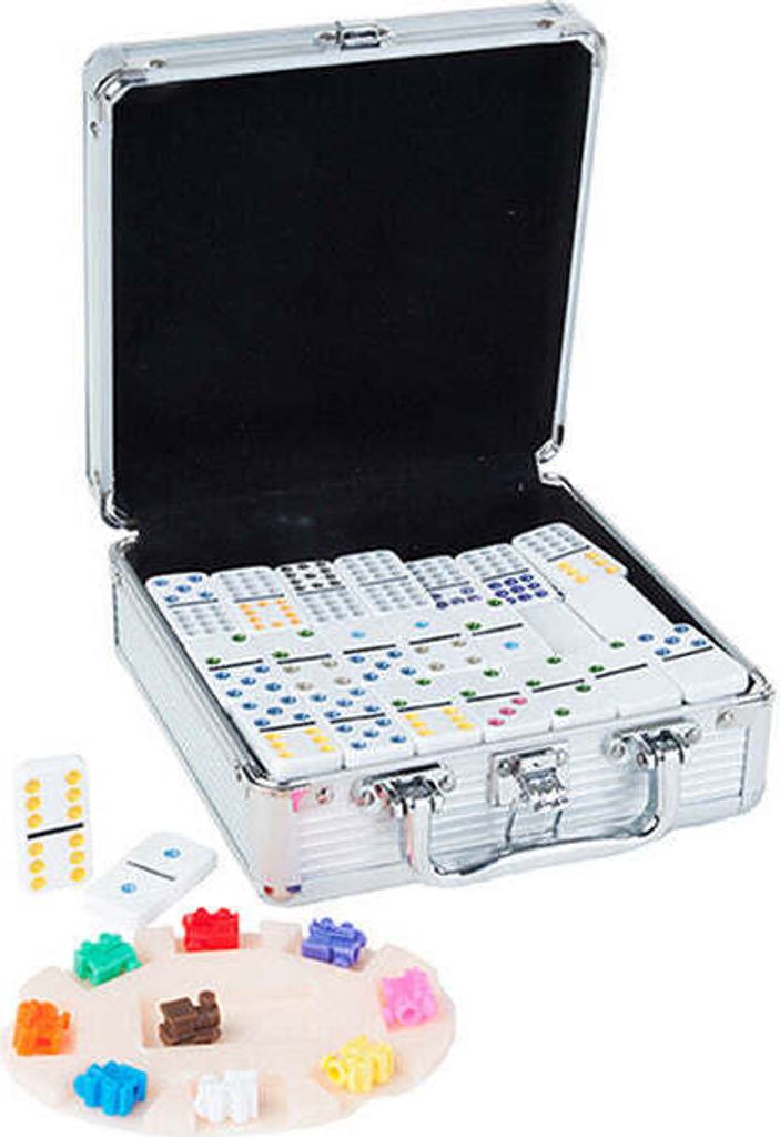 Mexican Train Domino Alu - Box 100 Stück Produktbild 15