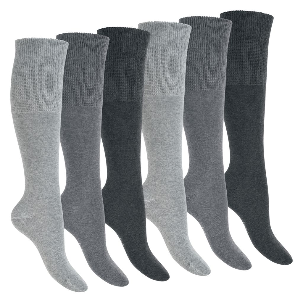 Footstar Damen & Herren Gesundheits Kniestrümpfe (6 Paar) Produktbild 