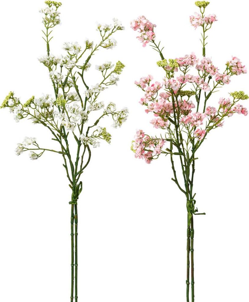 Spieren Zweige Äste Spierenzweige Kunstpflanzen 1 Stk Länge 48 cm - 2 Farben, 5_Farbe:Rosa