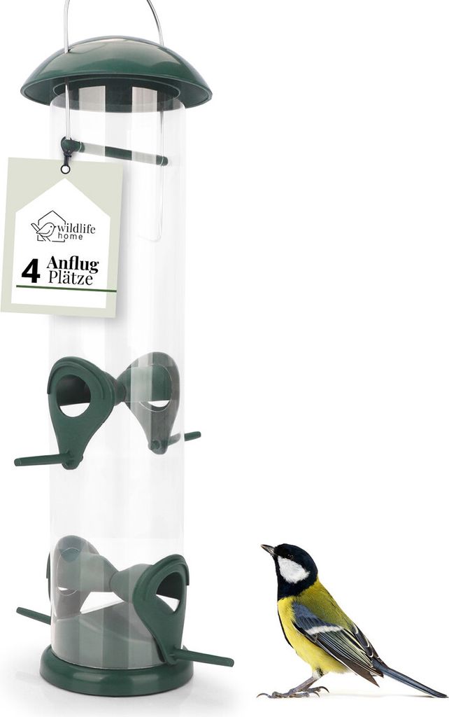 WILDLIFE HOME Körner Vogelfutterspender I 30cm mit 4 Produktbild 