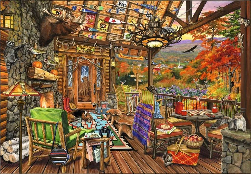 Puzzle Oiseau Bleu 1000 Pièces avec Impression Haute Définition Fine