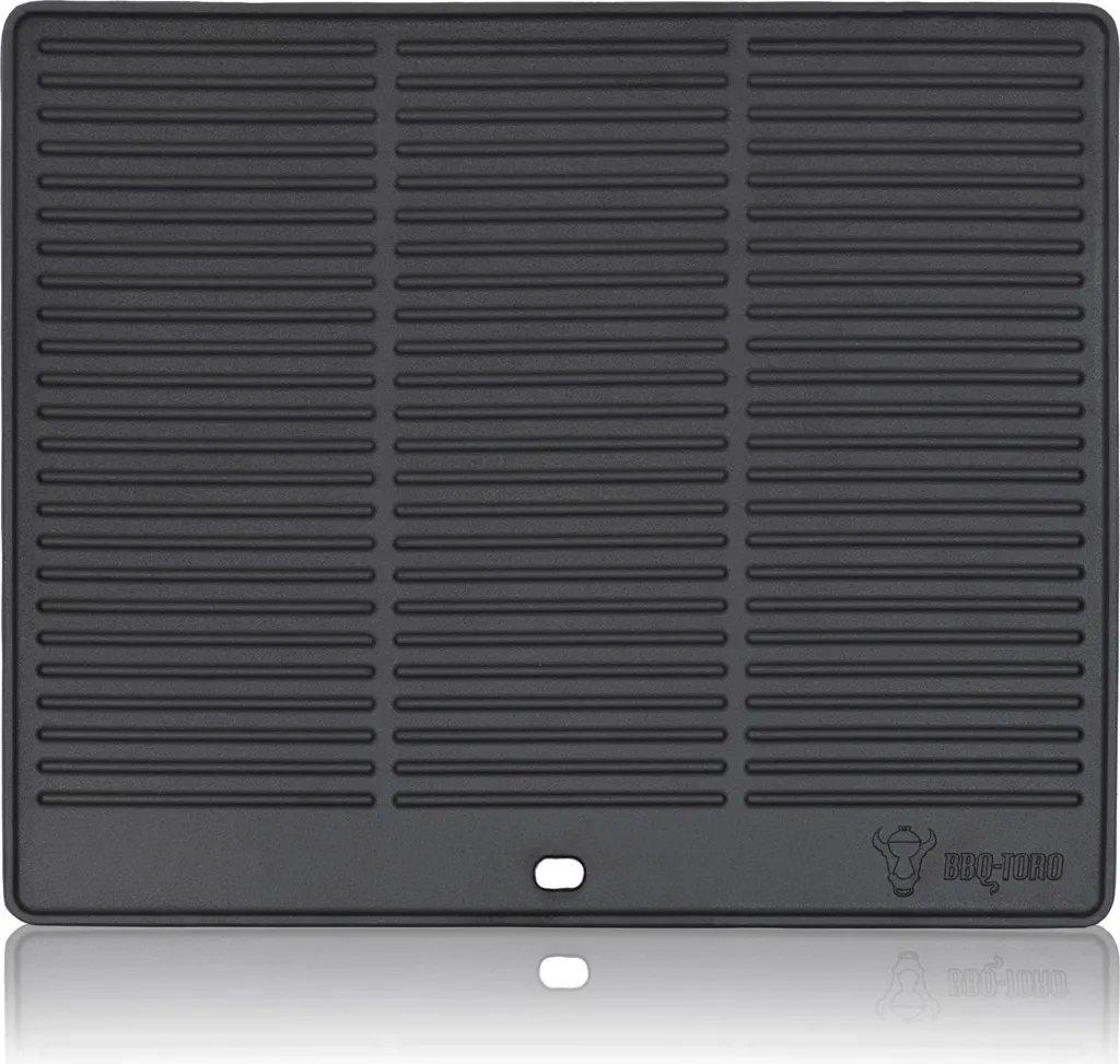 Plaque de Cuisson Barbecue en Fonte - Plancha Rectangulaire de 48,5x32 cm