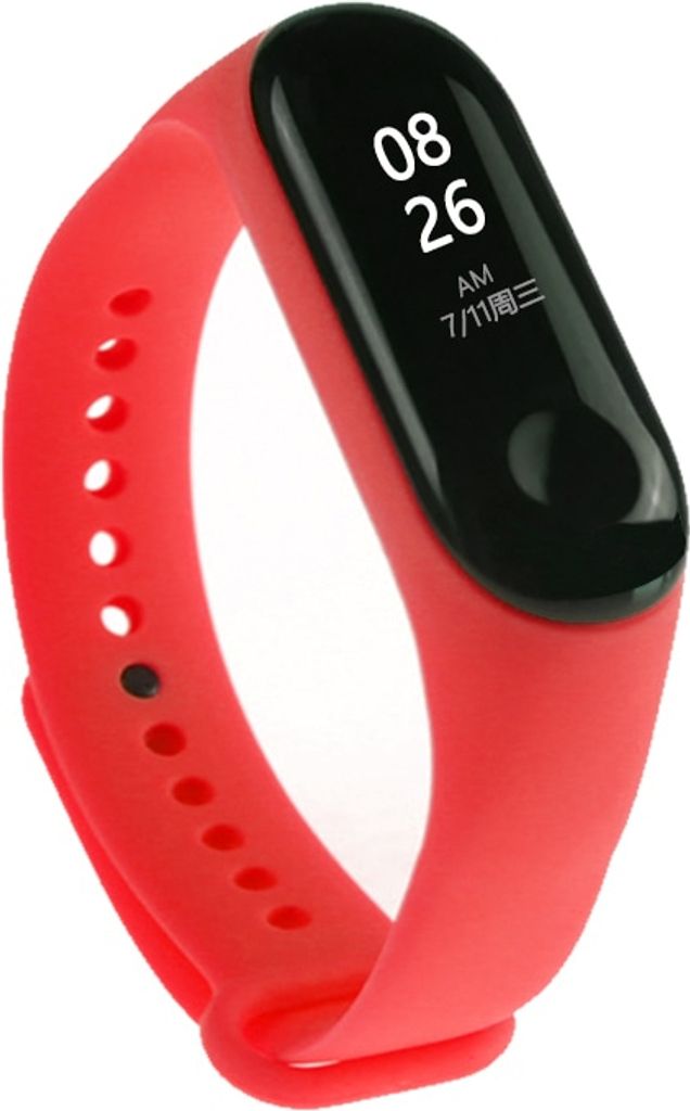 BStrap Silicone Armband für Xiaomi Mi Band 3/4, red Produktbild 