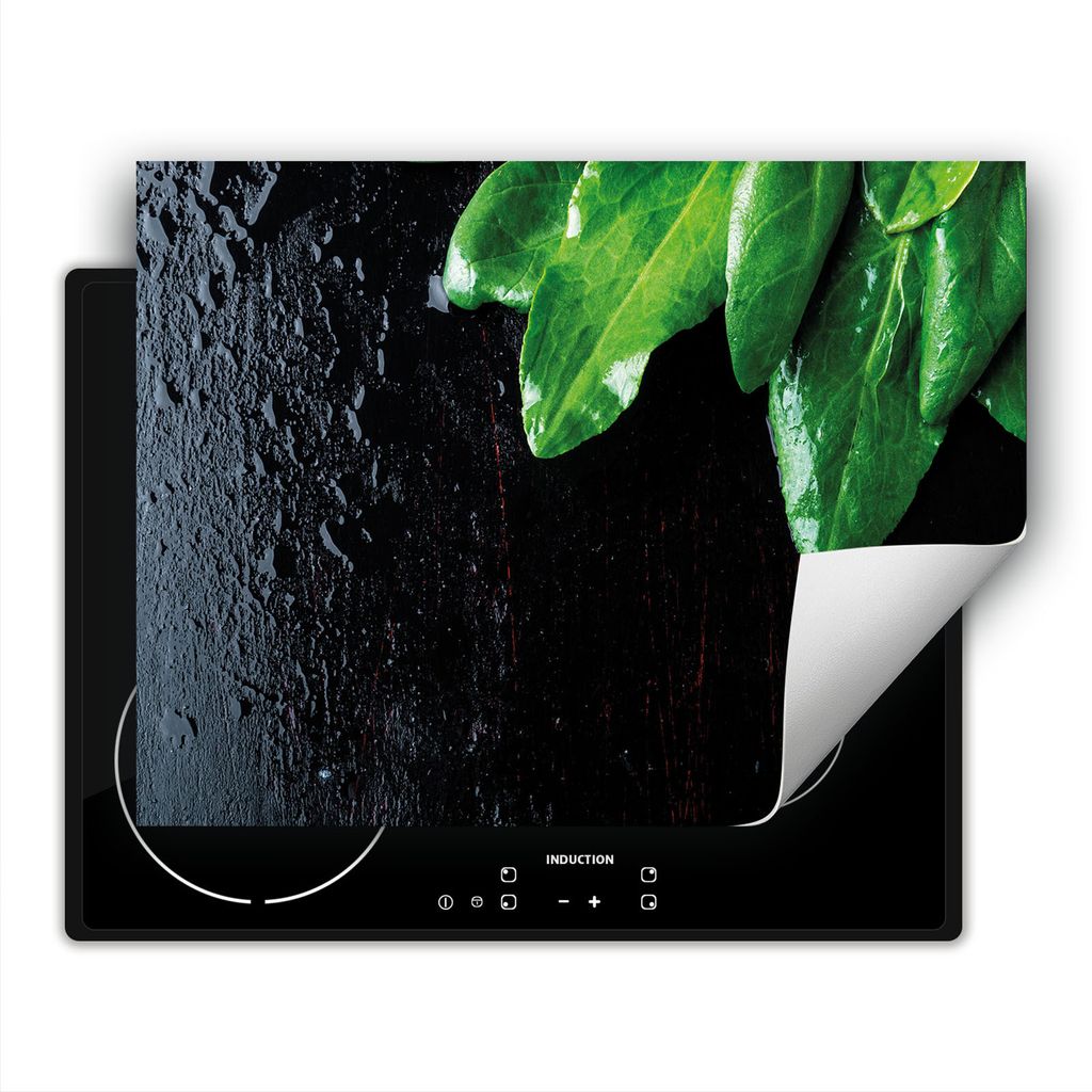 DarHaus Herdabdeckplatte 80x52 cm Anti Rutsch Matte Aufrollbar, schwarz - Küche