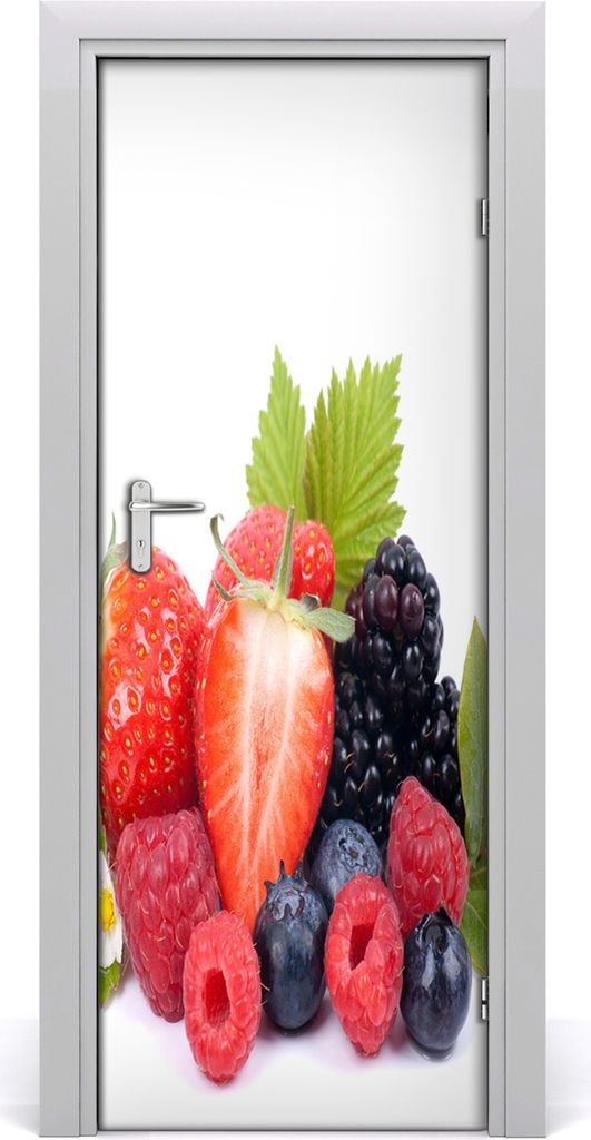 Tulup Türaufkleber 75x205 cm Dekorative Aufkleber Selbstklebend Wasserdichte Tapete Abnehmbar Schlafzimmer Wohnzimmer Wohnkultur - Beeren