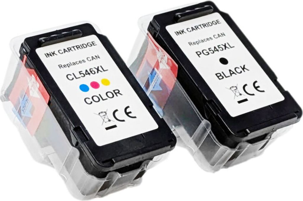 OBV Wiederaufbereitet 545 XL + 546 XL 8286B001 8288B001 - 2x Druckerpatrone passend für Canon MX495 TR4550 TR4551 MG2550s MG2555s TS3150 TS3151 MG...