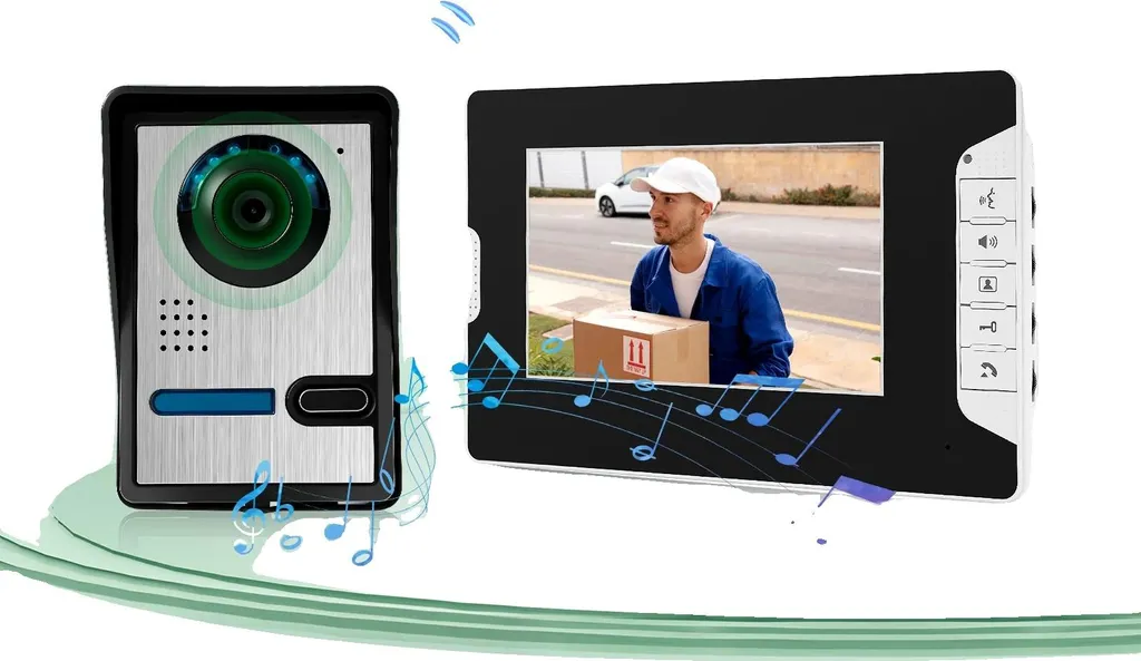 Interphone Vidéo Filaire Haute Résolution avec Vision Nocturne 50m