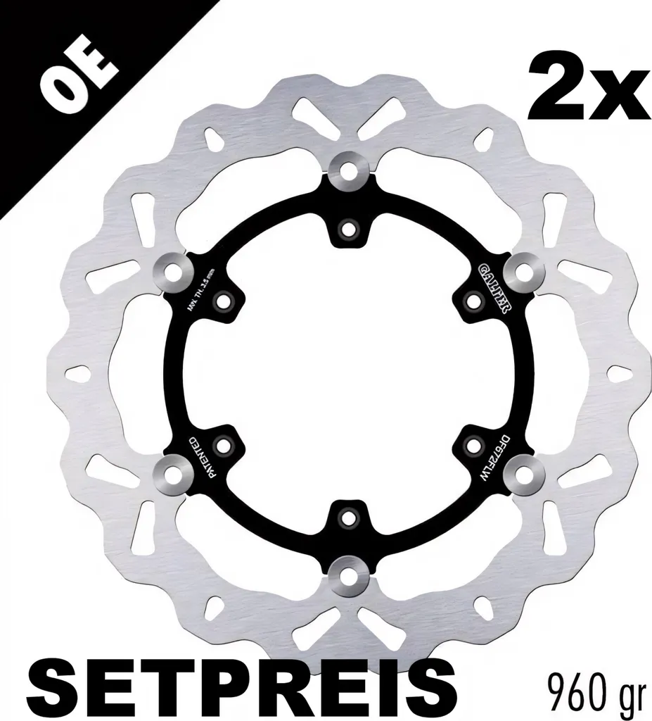 Kit Disques de Frein Avant Flottants Galfer pour KTM Adventure R S