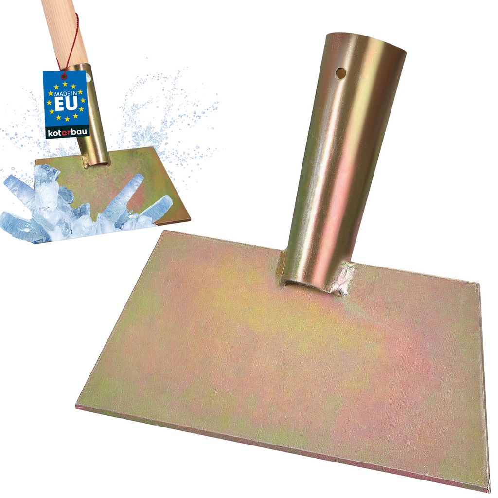 KOTARBAU Eisschaber 170 x 150 mm Eisstößer aus Verzinkter StahlEeisscharre Eishacker Eisstösser Gartengeräte Stoßscharre Bodenschaber Unkrau...