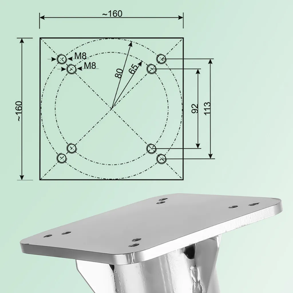Pied de Parasol Anti-Rouille Universel Fixation Sol Stable en Inox