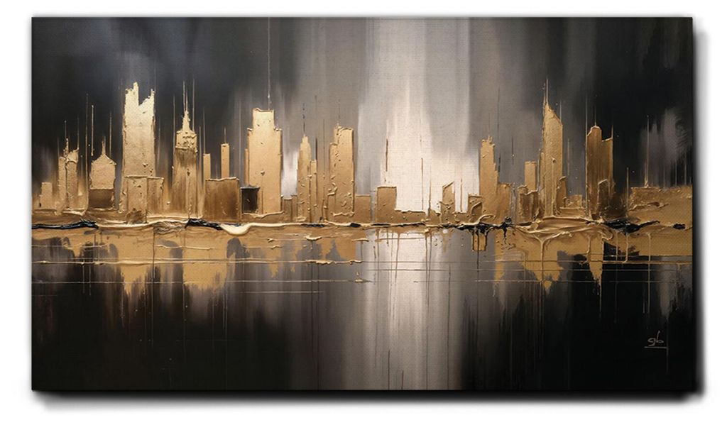 Giallobus - 18 - Goldene Stadt - Giallobus - 70L x 40B cm - Bild - Premium Loom Canvas mit hoher Dicke