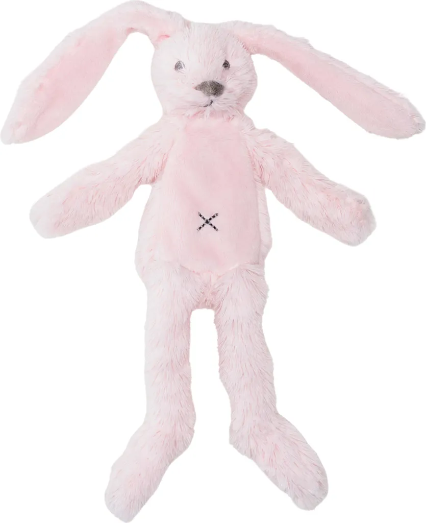 Peluche Doudou Plat Lapin Richie Rose 27 cm Happy Horse pour Enfant