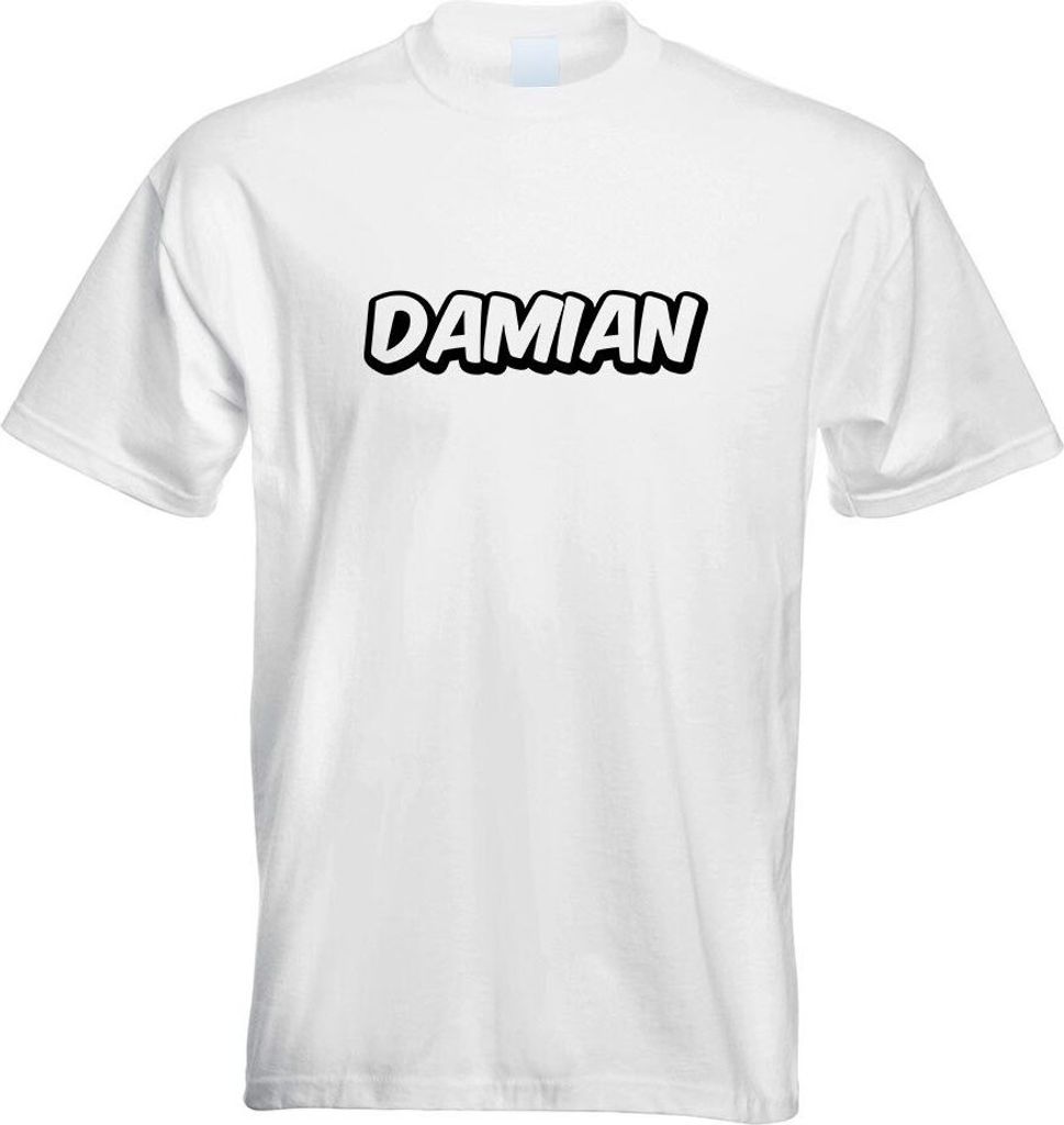 Kiwistar - T-Shirt - Weiss - Damian Vorname Jungen Motiv Bedruckt Funshirt Design Print - mit Motiv Bedruckt - Funshirt Design - Sport - Freizeit -...