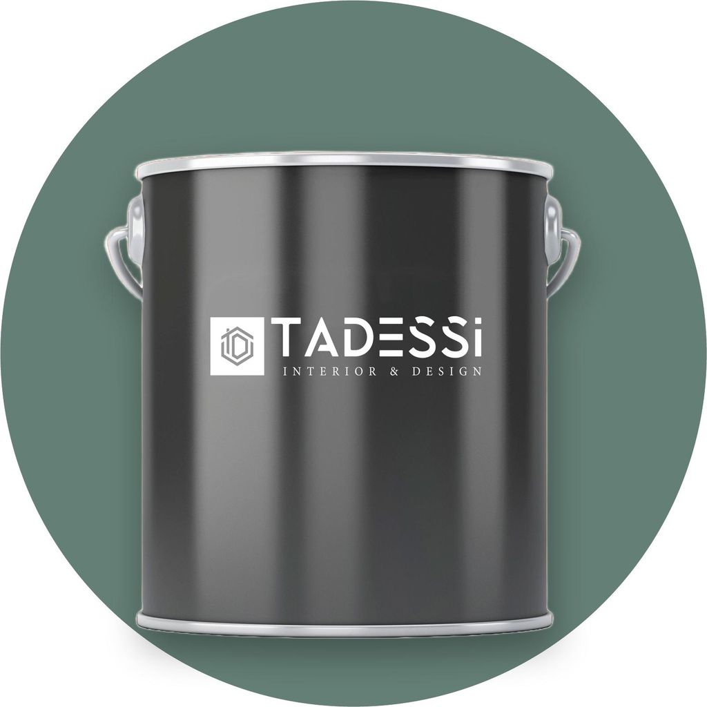 TADESSI Wandfarbe Grün - Forstgrün - abwaschbare Innenfarbe matt - Dispersionsfarbe - Geruchsarm und Lösemittelfrei - 5 Liter Gebinde