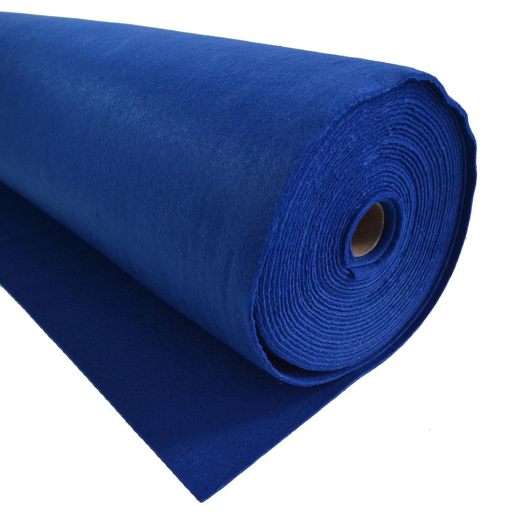 1m Bastelfilz waschbar Meterware Filz 90cm x 1,5mm königsblau