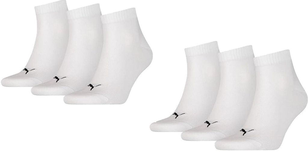 Puma Quarter Socken, 6-dielna sada, biela, veľkosť: 39-42 Obrázok produktu 