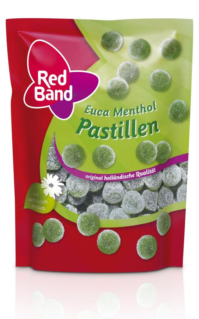 Red Band Euca Mentolové pastilky extra silné s cukrem 200g Obrázek produktu 