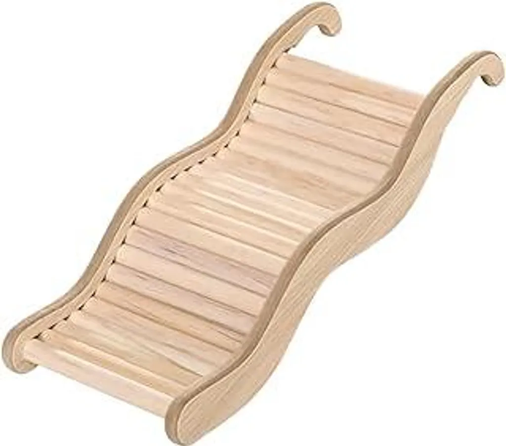 Arreda la Gabbia: Scaletta Design in Legno Ondulato per Criceti 21cm