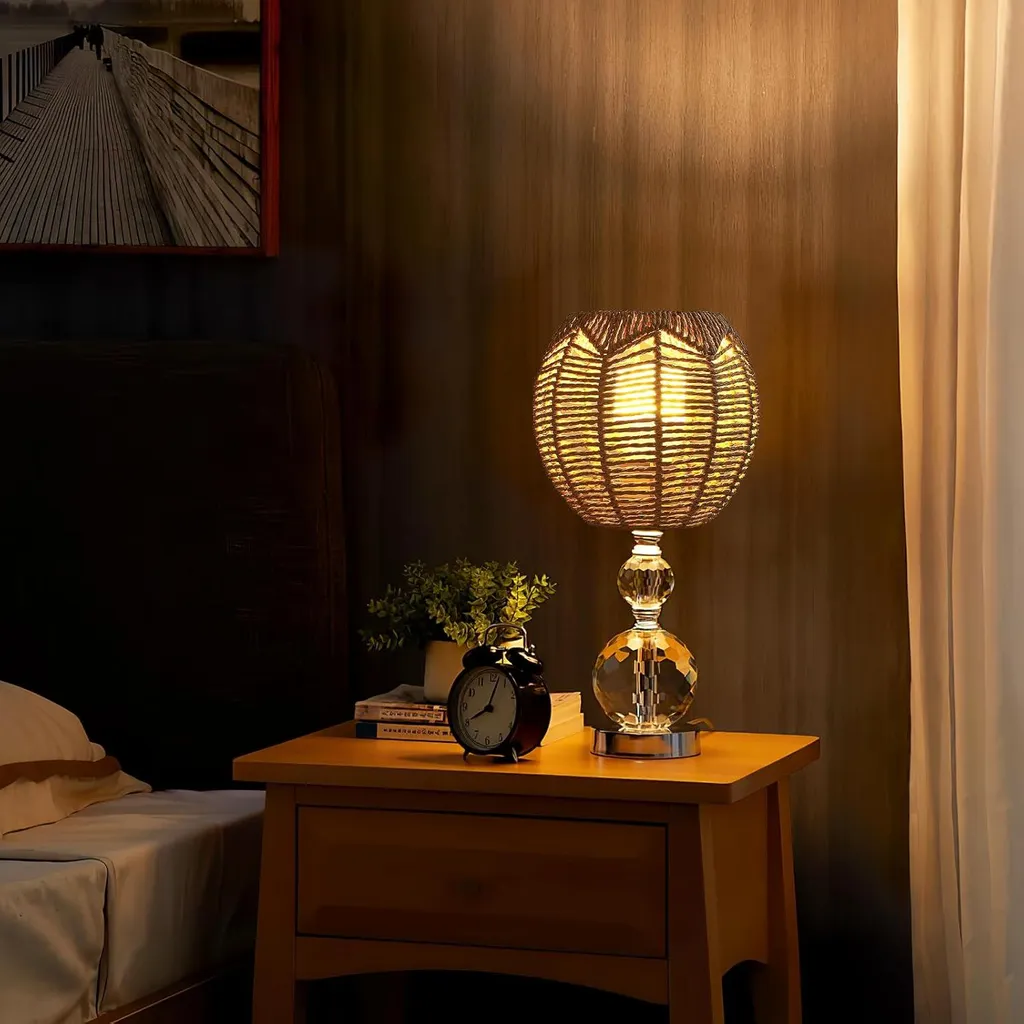 Abat-jour anti-éblouissement en rotin - Solution pour lustre vintage