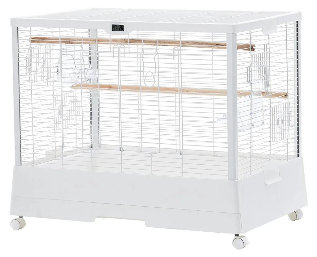 Cage Perruche et Perroquet Blanche 71cm - Idéale pour Salon et Véranda