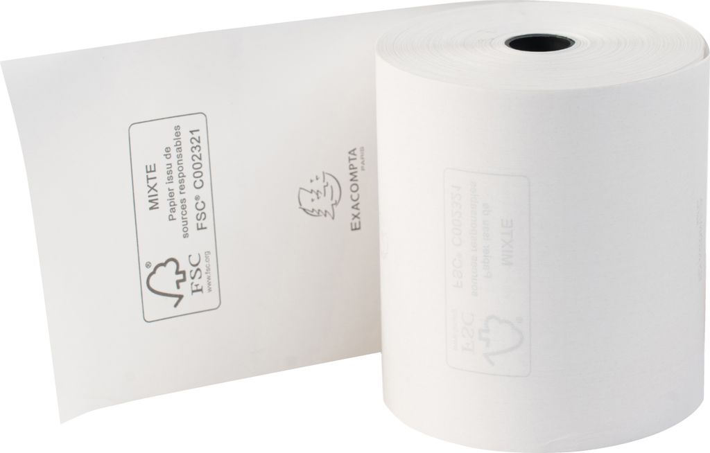 Exacompta 48x 1-lagige thermische Kassenrolle 48g 80x70 mm L: 72 mm Weiß 43821E