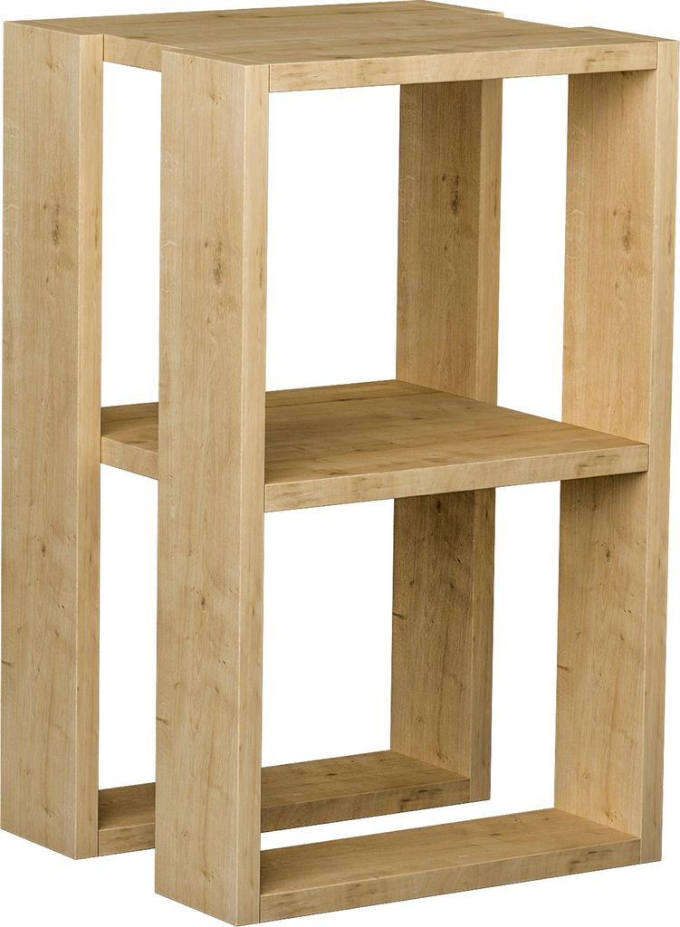 DECORTIE Lonie Moderner Nachttisch, Eiche 34 x 30 x 55 cm Produktbild 