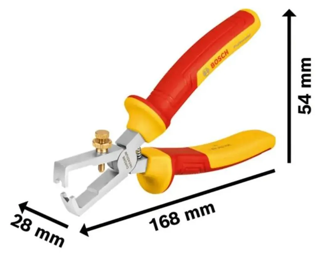 Pince à dénuder universelle 160 mm isolée pour électricien du bâtiment