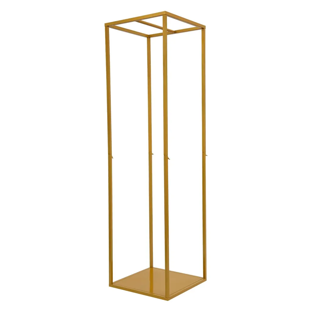 Portant décoratif doré 182cm : solution stable pour arche de fleurs mariage - 5