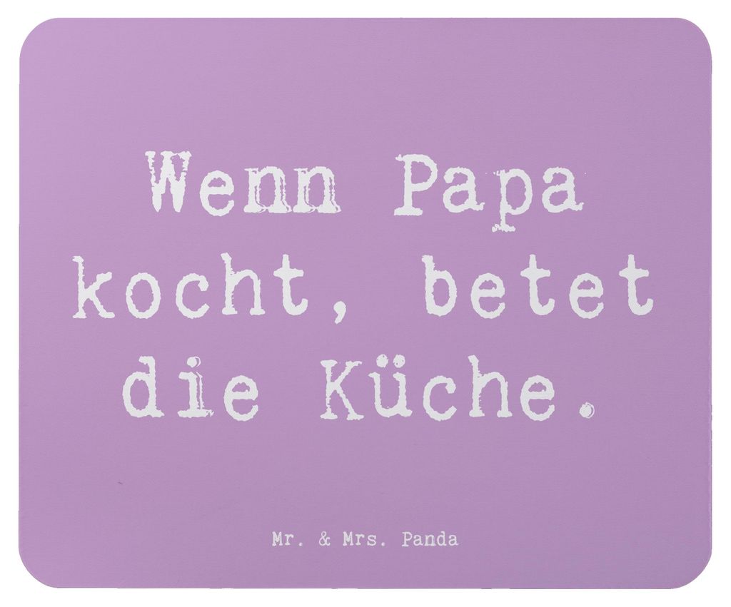 Mr. & Mrs. Panda Mauspad Spruch Vater Koch - Lavendeltraum - Geschenk, Mousepad, handgemacht, Mouse Pad, moderner, mousematte, Vaterliebe, einzigar...