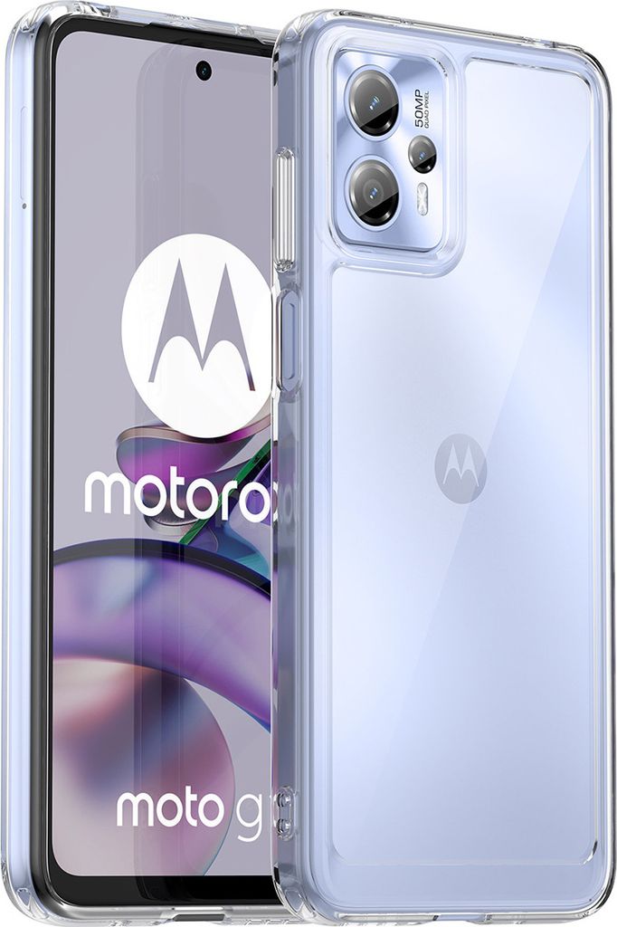 Moto G13 Hülle, Klar Rückseite Stoßfeste TPU Silikon Bumper Schutzhülle für Motorola Moto G13 / G23 Transparent