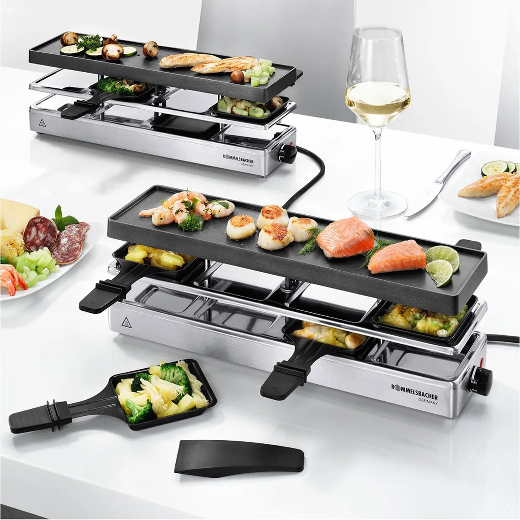 Appareil à raclette 8 personnes Rommelsbacher RC 1600 grill et pierre