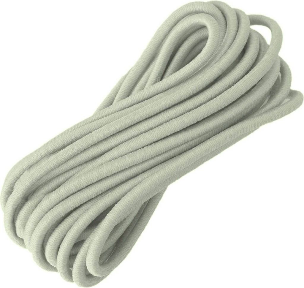 3m Gummikordel 3mm Gummiband Gummischnur Hutgummi Rundgummi f. Bekleidung uvm., Farbe:hellgrau