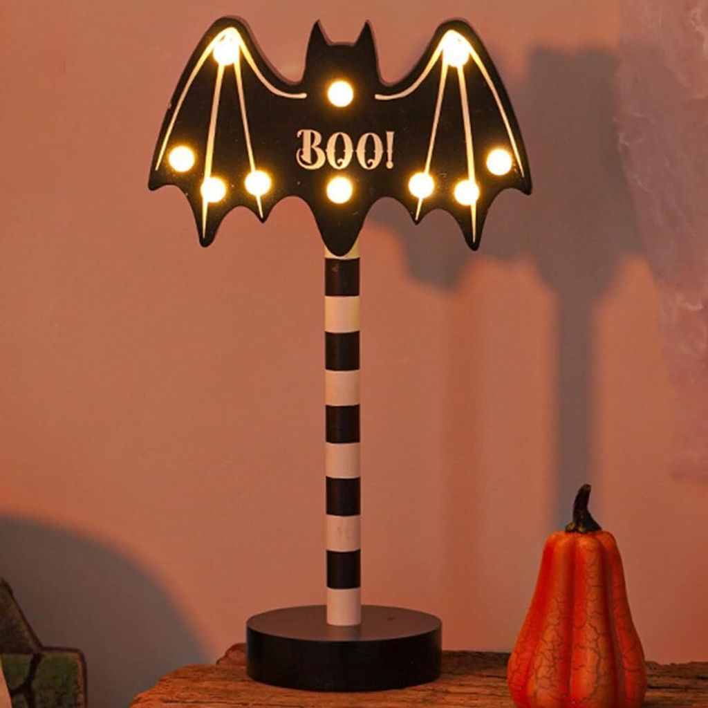 Halloween-Lampe, Kürbis-Fledermaus-Geist, Halloween-Dekoration, für Zuhause, Schlafzimmer, Zimmer, Desktop-Dekoration