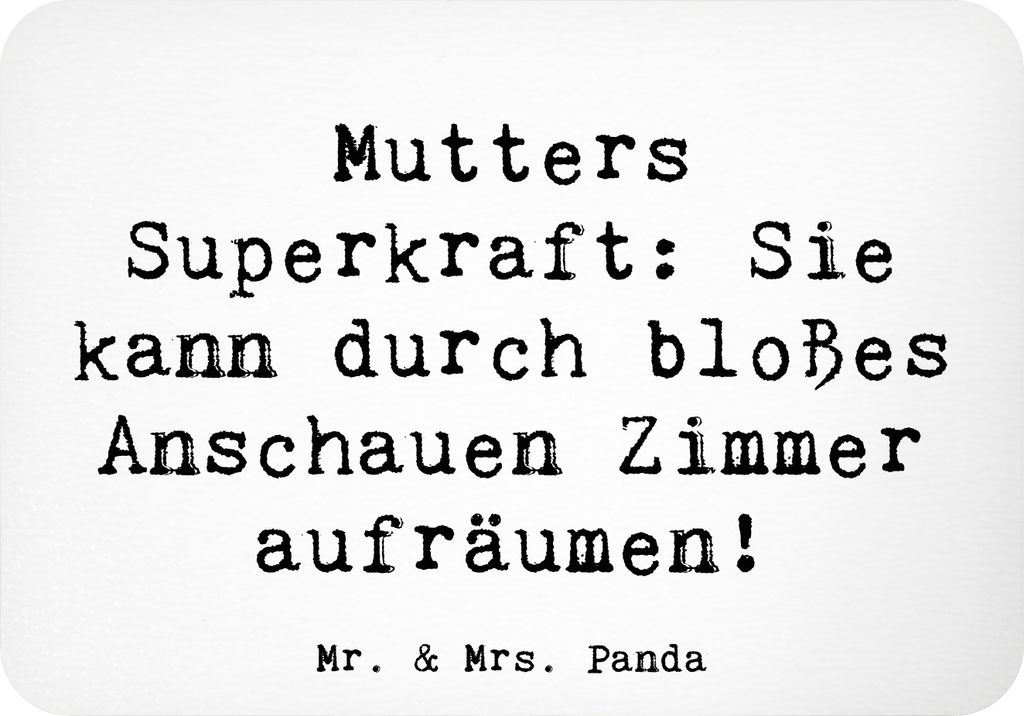 Mr. & Mrs. Panda Kühlschrankmagnet Spruch Mutters Magie - Weiß - Geschenk, Humor, zettelhalter, Mutter, Freude, Geschenke, Superkraft, magnet, Or...