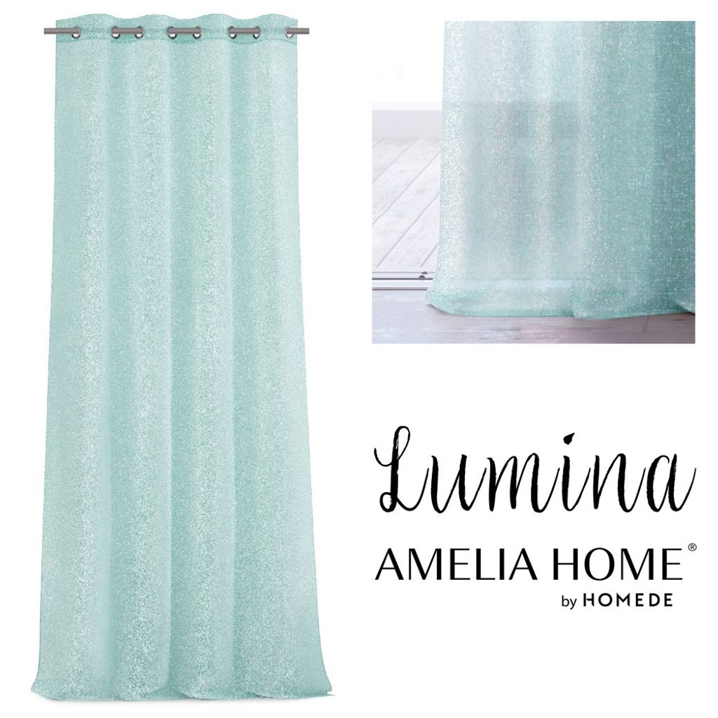 AmeliaHome Gardine Lumina mit Ösen Aufhängung 140x250 cm Produktbild 2