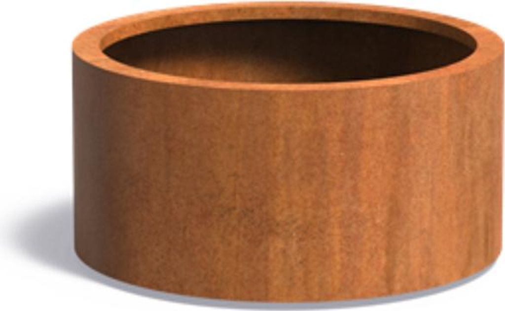 Adezz Circum mit Boden Pflanzgefäß aus Corten-Stahl Pflanzkübel Blumentopf