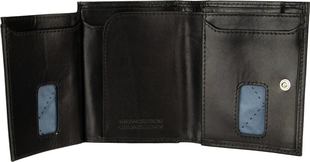Mini Portefeuille Bugatti Secure Slim Zip Noir - Protection et Style - 19