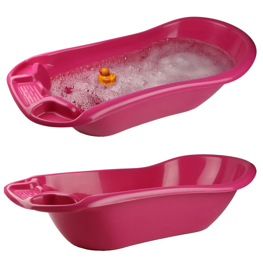 Wanienka do kąpieli plastikowa dla dziecka ciemnoróżowa 35L Zdjęcie produktu 