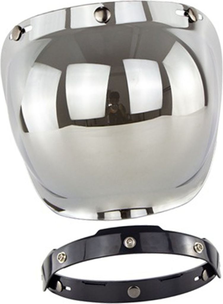 Motocykl Retro Bubble Shield Visor PC Lens 3 Snap Helmet Obrázek produktu 