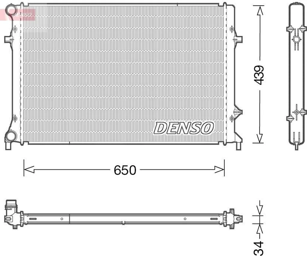 Radiateur DENSO DRM32042 haute performance OE 1K0121251K pour Superb II