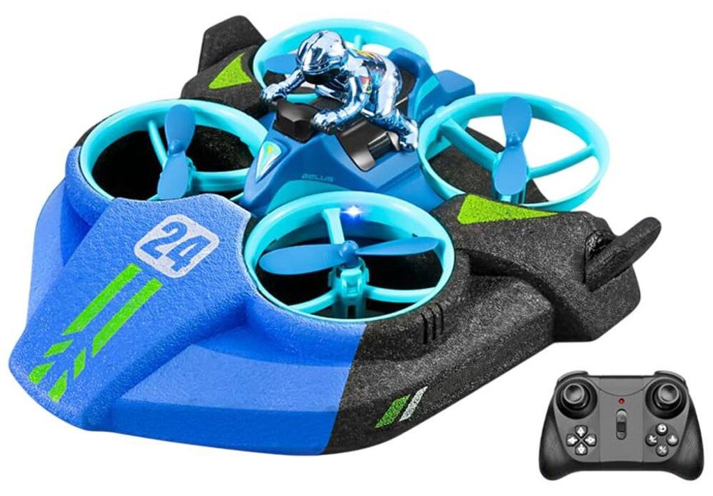 Ferngesteuertes Drift-Auto-Spielzeugset fuer Kinder, 3-in-1, Stunts an Land, auf dem Wasser und in der Luft, 2,4 GHz, 360 Ausgeben-Drehung, wasserd...